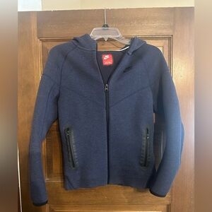 Nike Tech Blue Grey Full-Zip Hoodie - Barely Worn